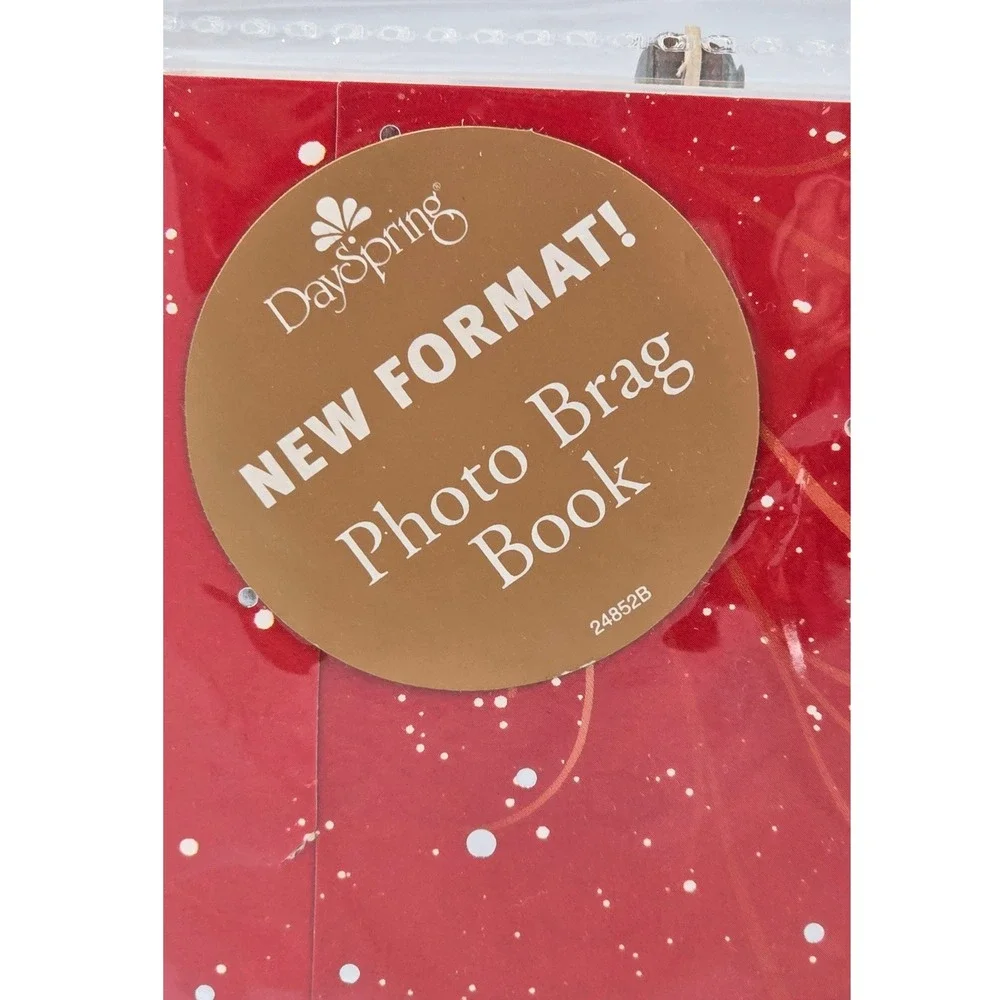 New Vintage Red Holiday Religious Brag Book‎ Photo Album
